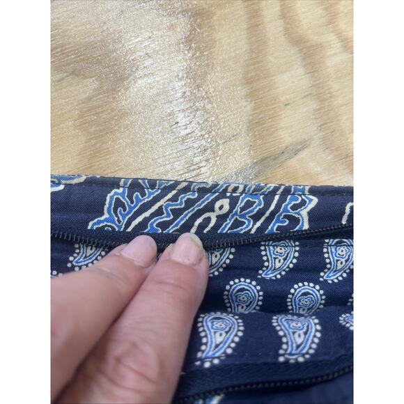 Vera Bradley Crossbody Bag Blue Paisley Triple Zip Adjustable Strap Travel - Picture 10 of 14